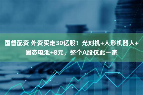 国督配资 外资买走30亿股！光刻机+人形机器人+固态电池+8元，整个A股仅此一家